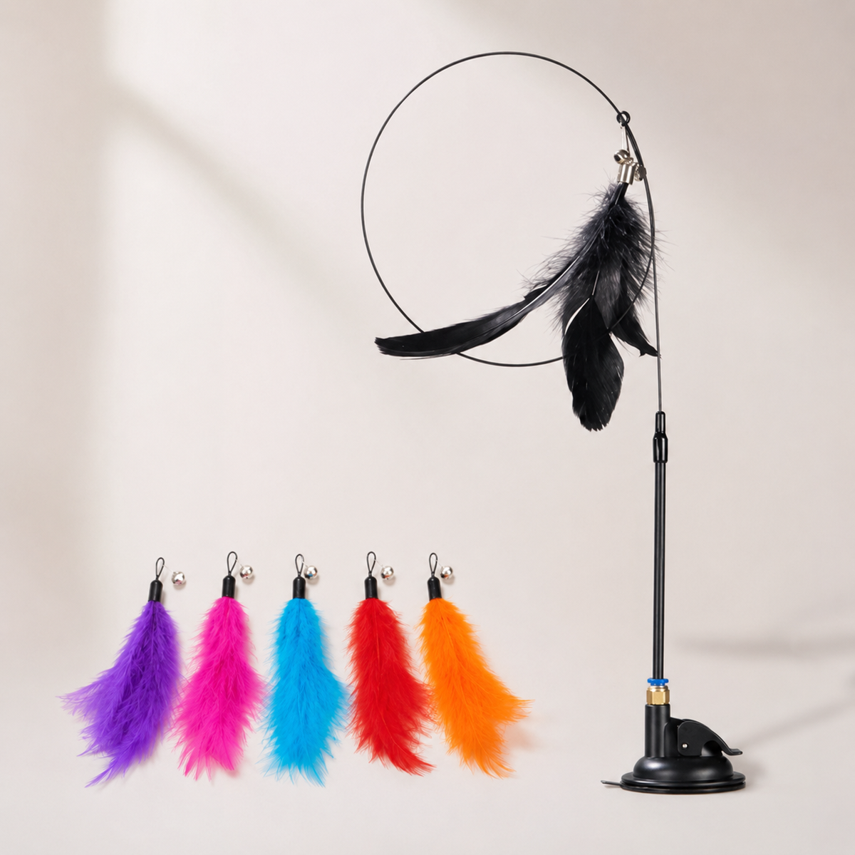 Suction Cup Feather Cat Teaser Toy