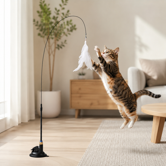 Suction Cup Feather Cat Teaser Toy