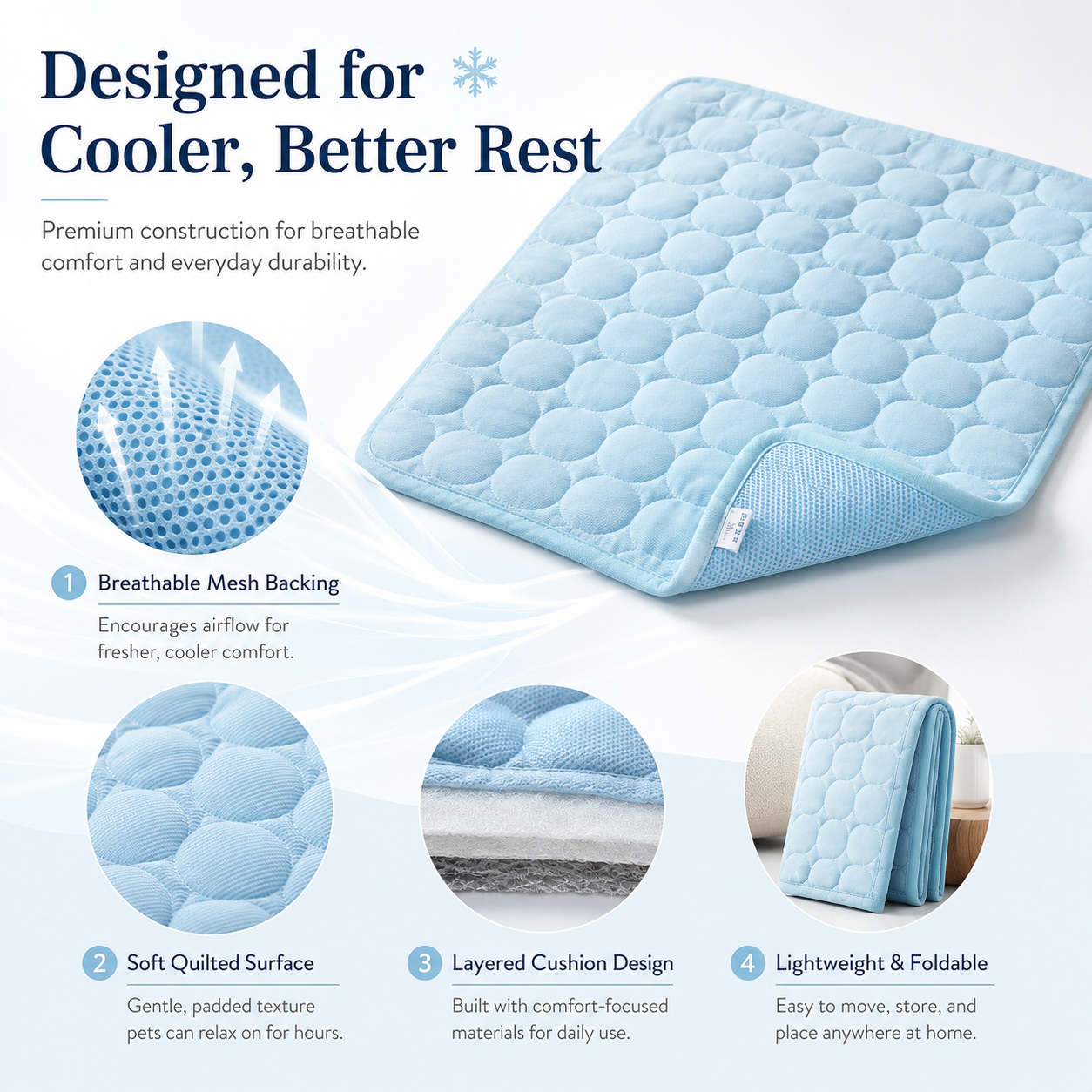 Dog Cooling Mat Summer Pet