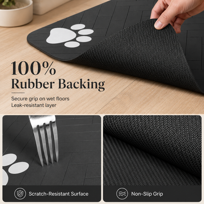 Absorbent Pet Feeding Mat Quick-Dry Waterproof