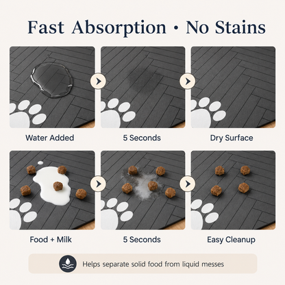Absorbent Pet Feeding Mat Quick-Dry Waterproof