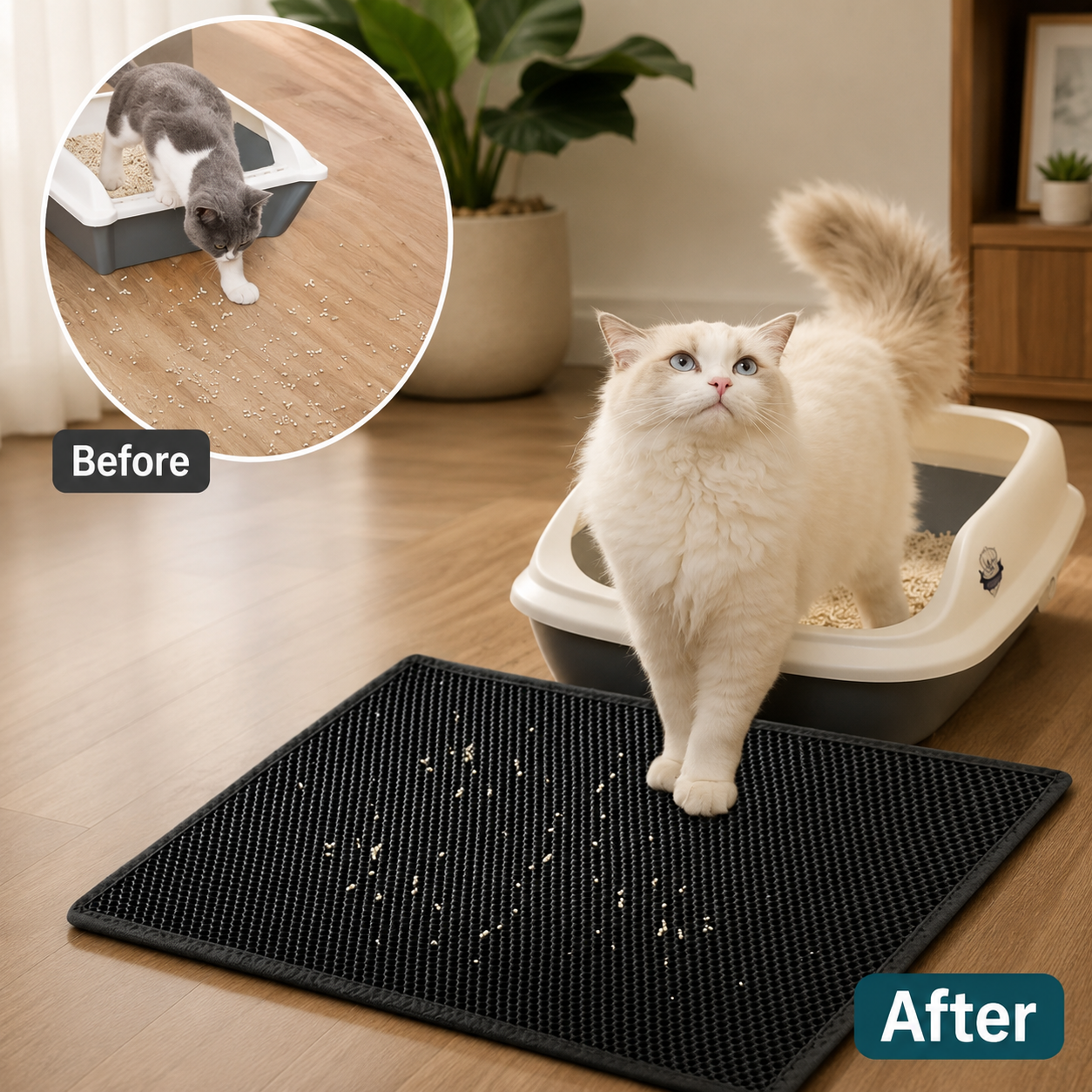 Double-Layer Waterproof Cat Litter Ma