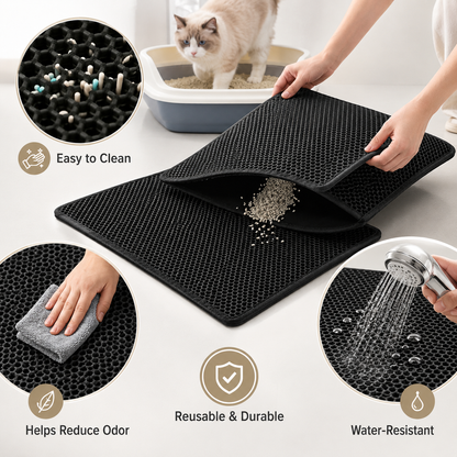 Double-Layer Waterproof Cat Litter Ma