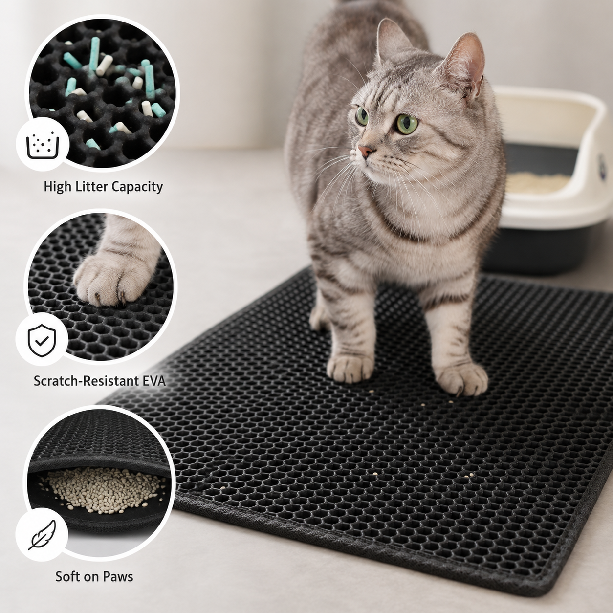 Double-Layer Waterproof Cat Litter Ma