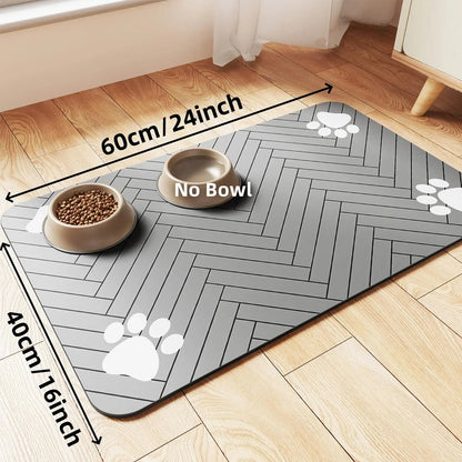 Absorbent Pet Feeding Mat Quick-Dry Waterproof