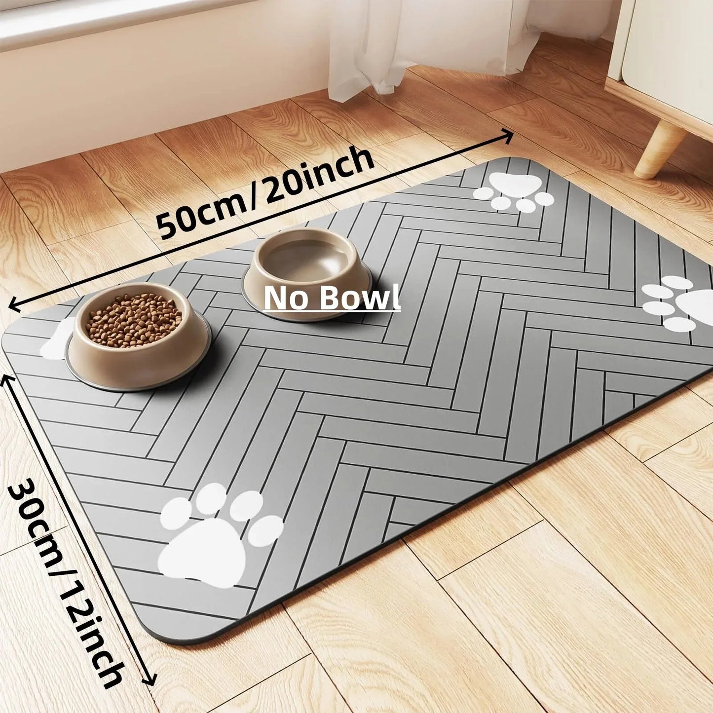 Absorbent Pet Feeding Mat Quick-Dry Waterproof